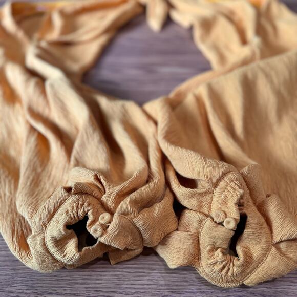 JOHANNA ORTIZ LUNA MIEL CRÊPE MIDI DRESS IN YELLOW size 8 - Picture 11 of 13